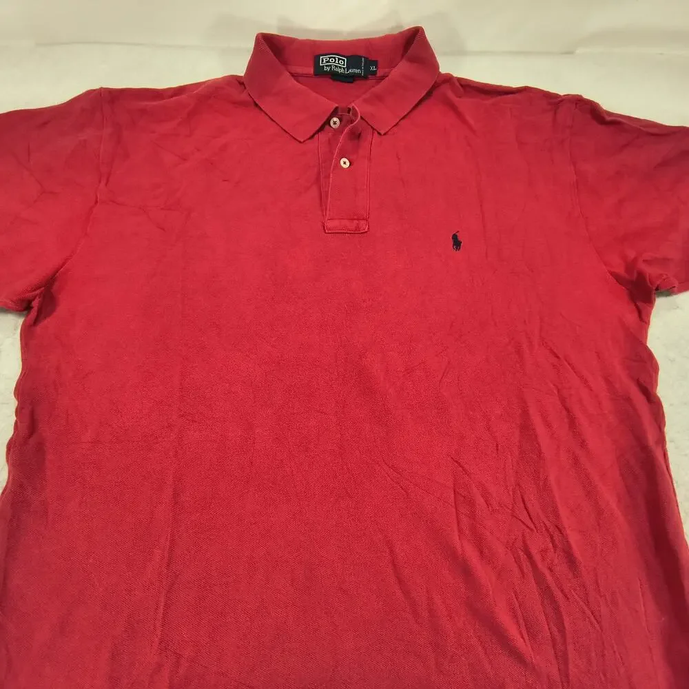 Polo by Ralph Lauren Casual  Collared Polo Shirt Mens Size Extra Large XL Red